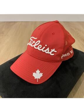 TITLEIST Tour Performance Golf Hat Red Adjustable Strapback